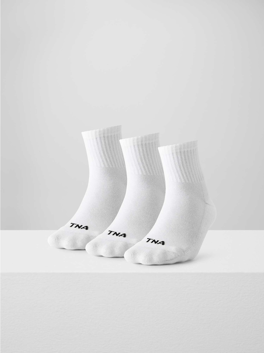 TNA White Ankle Athletic Socks - 3 Pack